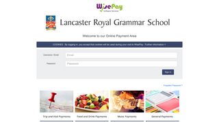 Lancaster Royal Grammar School - Lancaster ... - WisePay Software