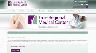 My Patient Portal - Lane Regional Medical Center