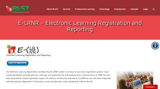 E-LRNR – Electronic Learning Registration and Reporting - BLaST IU 17