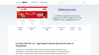 Lsfibernet.com website. LS Fiber Net Pvt Ltd - High Speed Internet ...