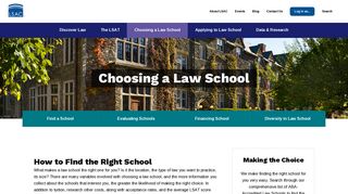 Choosing a Law School | The Law School Admission Council - LSAC