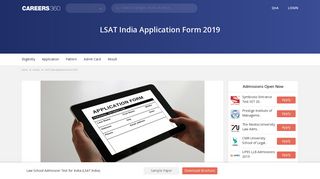 LSAT India Application Form 2019, Registration – Apply Now!