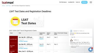 LSAT Test Dates and Registration Deadlines - LSATMax - BarMax