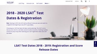LSAT Test Dates & Score Release 2018 - 2020 | Kaplan Test Prep