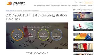 2019-2020 LSAT Test Dates & Registration Deadlines | LSAT Prep ...