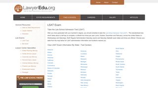 LSAT Exam | Information and Test Centers By State - LawyerEDU.org