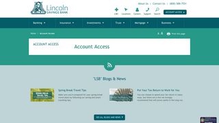 Access Your Online Bank Account - Lincoln Savings Bank