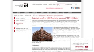 LSBF Manchester is awarded ACCA Gold Status | LSBF News