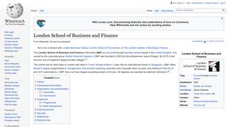 London School of Business and Finance - Wikipedia