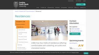 Residences | London South Bank University