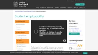 Student employability | London South Bank University
