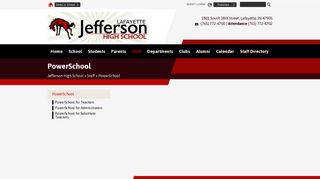 PowerSchool - Jefferson High School