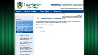 Lake Sumter State College - LSSC Online Interactive Services (LOIS)