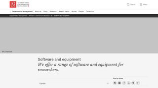 Software and equipment - LSE