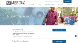 Account Services | Meritus Credit Union | Lafayette, LA - New Iberia ...