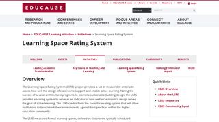 Learning Space Rating System | EDUCAUSE