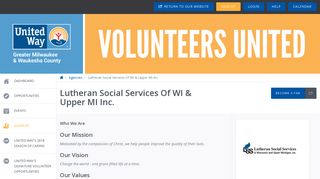 Lutheran Social Services Of WI & Upper MI Inc. | Volunteers United