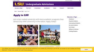 Apply to LSU — LSU Undergraduate Admissions - Wordpress