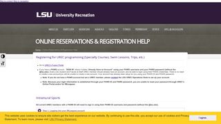 Online Reservations & Registration Help - LSU UREC