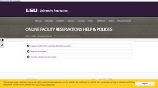 Online Facility Reservations Help & Policies - LSU UREC