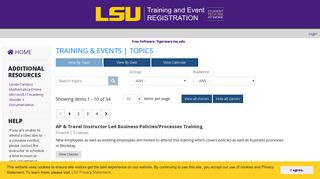 Training and Event Registration - Louisiana State University