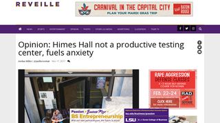Opinion: Himes Hall not a productive testing center, fuels anxiety ...