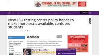 New LSU testing center policy hopes to make more seats available ...