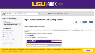 myLSU Portal: How do I Check My E-mail? - GROK Knowledge Base