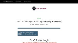 LSUC Portal Login | LSO Login (Step by Step Guide) | Hall of Guides