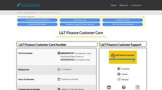 L&T Finance Customer Care - Toll Free Number, Email & Other Contacts