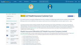 L&T Health Insurance Customer Care Toll Free Number - BankBazaar