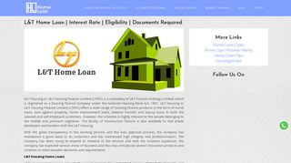 L&T Home Loan | Interest Rate | Eligibility | Documents Required