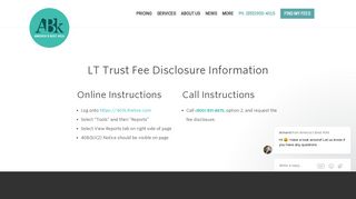 LT Trust Fee Disclosure Information : America's Best 401k
