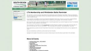 LTA Membership and Wimbledon Ballot Reminder