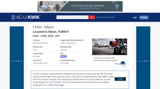 LTAH/Afyon General Airport Information - AC-U-KWIK