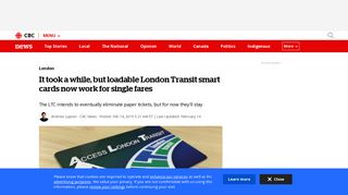 It took a while, but loadable London Transit smart cards now work for ...