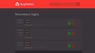 ltms.medu.ir passwords - BugMeNot