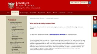 Guidance / Naviance - Family Connection