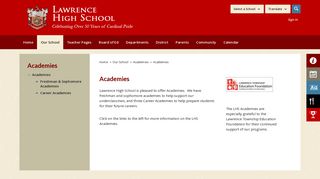 Academies / Academies - Lawrence Township Public Schools