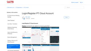 Login/Register PT Cloud Account – LTSecurityinc.com