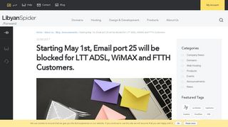 Starting May 1st, Email port 25 will be blocked for LTT ADSL, WiMAX ...