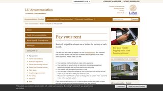 Pay your rent | LU Accommodation