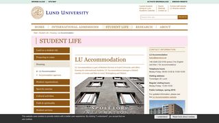 LU Accommodation | Lund University