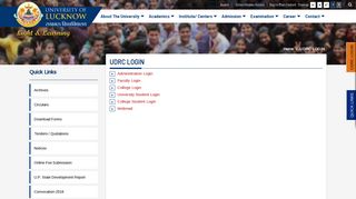 Lucknow University / UDRC LOGIN