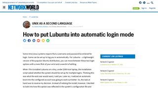 How to put Lubuntu into automatic login mode | Network World