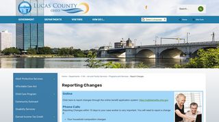 Reporting Changes | Lucas County, OH - Official Website