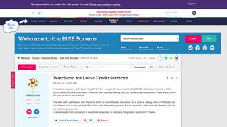 Watch out for Lucas Credit Services! - MoneySavingExpert.com Forums