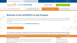 Referrals to the LUCENTIS Co-pay Card Program | LUCENTIS Access ...