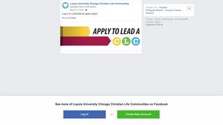 Log in to LUCentral to apply today!... - Loyola University ... - Facebook