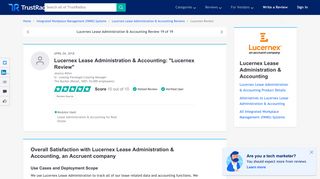 Lucernex Lease Administration & Accounting: Lucernex Review